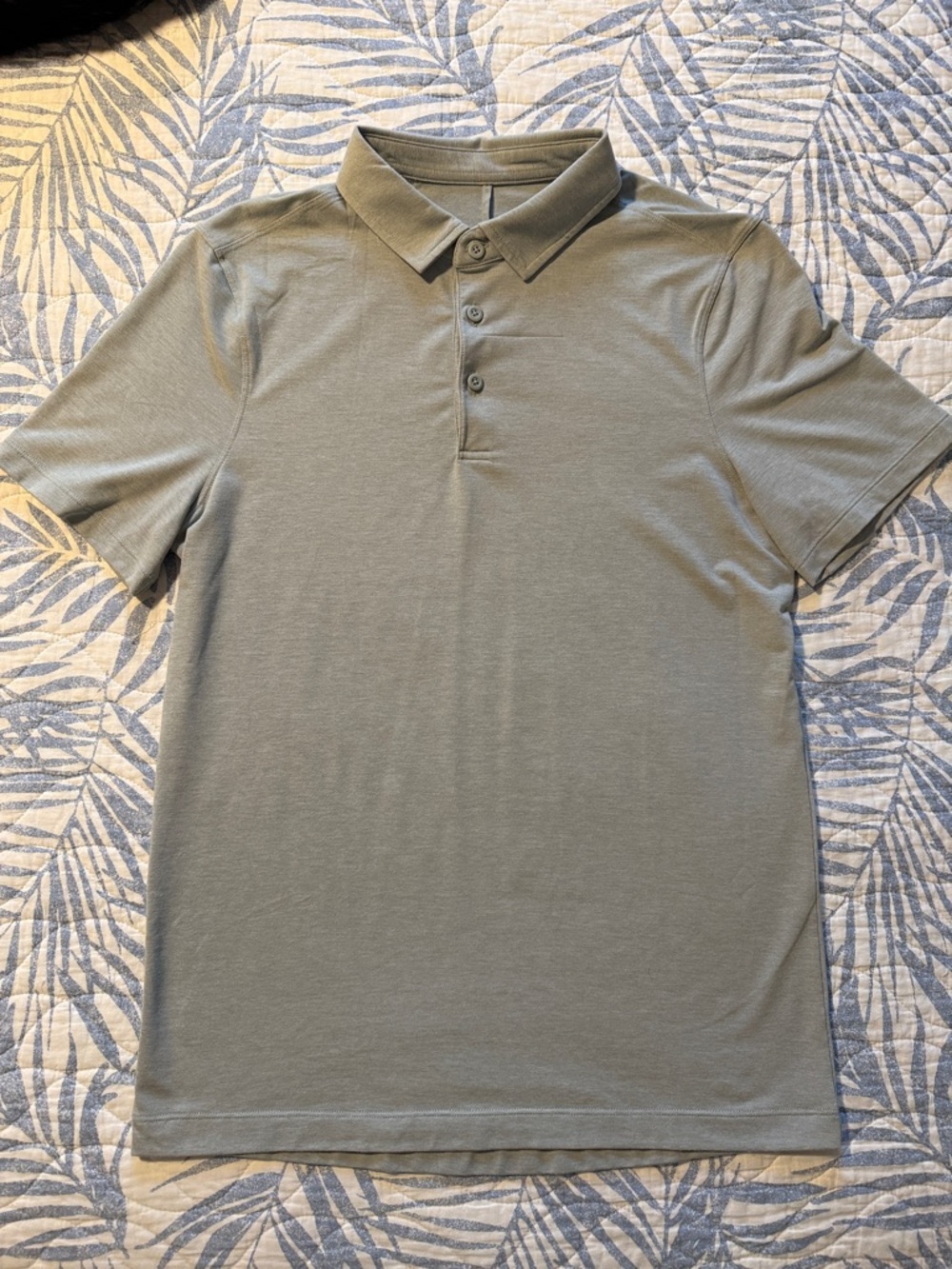 Men's S Lululemon Evokution Short-Sleeve Polo in Sage Green